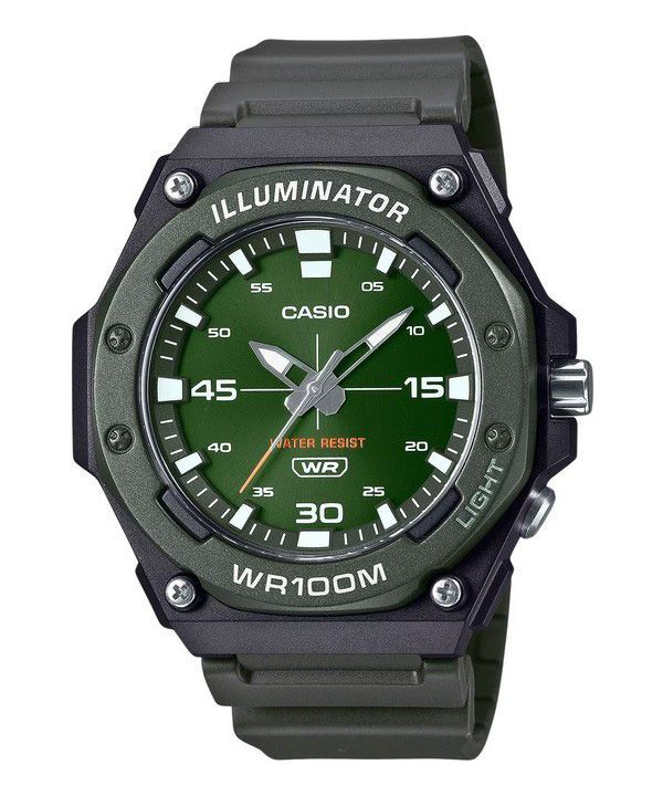 Casio Standard Analog Resin Strap Green Dial Quartz MW-620H-3AV 100M Men's Watch