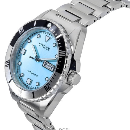 Citizen Sport Stainless Steel Light Blue Dial Automatic NH7530-52L 100M Men's Watch