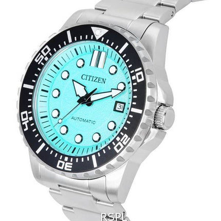 Citizen Urban Mechanical Stainless Steel Aqua Blue Dial Automatic NJ0170-83X 100M Men's Watch