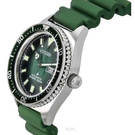 Citizen Promaster Polyurethane Strap Green Dial Automatic Diver's NY0121-09X 200M Men's Watch