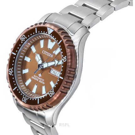 Citizen Promaster Marine Limited Edition Copper Dial Automatic Diver's NY0164-65X 200M Men's Watch with Extra Strap