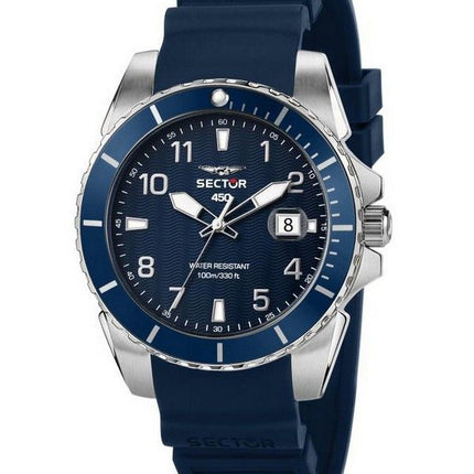 Sector 450 Blue Sunray Dial Plastic Strap Quartz R3251276003 100M Men's Watch