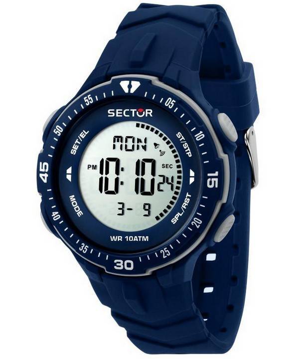 Sector EX-26 Digital Silicon Strap Quartz R3251280002 100M Men's Watch