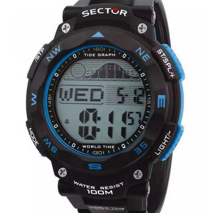 Sector EX-35 Digital Black Dial Quartz R3251534002 100M Mens Watch