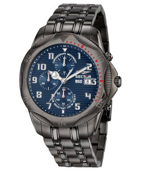 Sector 950 Chronograph Blue Dial Stainless Steel Quartz R3273981005 100M Men's Watch