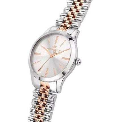 Philip Watch Grace Two Tone Stainless Steel White Dial Quartz R8253208515 100M Womens Watch