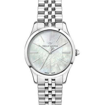 Philip Watch Grace Stainless Steel Mother Of Pearl Dial Quartz R8253208517 100M Womens Watch