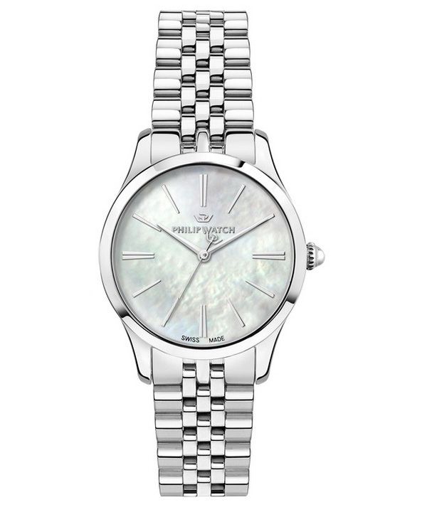 Philip Watch Grace Stainless Steel Mother Of Pearl Dial Quartz R8253208517 100M Womens Watch