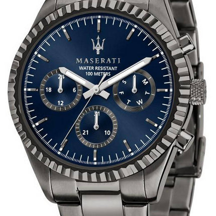 Maserati Competizione Blue Dial Stainless Steel Quartz R8853100019 100M Mens Watch