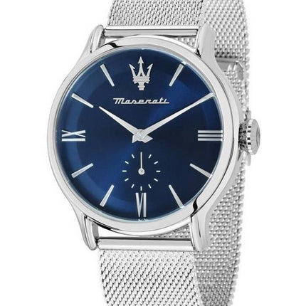 Maserati Epoca Stainless Steel Mesh Blue Dial Quartz R8853118017 100M Men's Watch