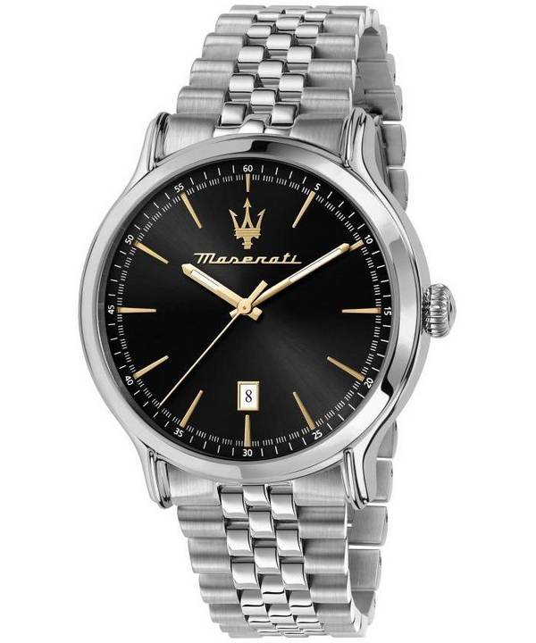 Maserati Epoca Stainless Steel Black Dial Quartz R8853118024 100M Men's Watch