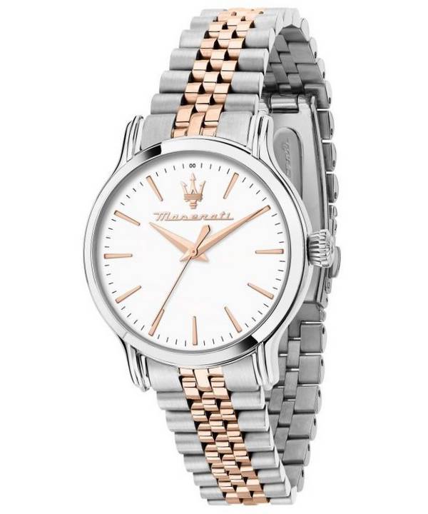 Maserati Epoca Two Tone Stainless Steel White Dial Quartz R8853118520 100M Women's Watch