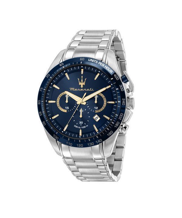 Maserati Traguardo Limited Edition Chronograph Stainless Steel Blue Dial Quartz R8873612052 100M Men's Watch