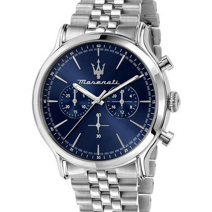 Maserati Epoca Chronograph Stainless Steel Blue Dial Quartz R8873618024 100M Men's Watch