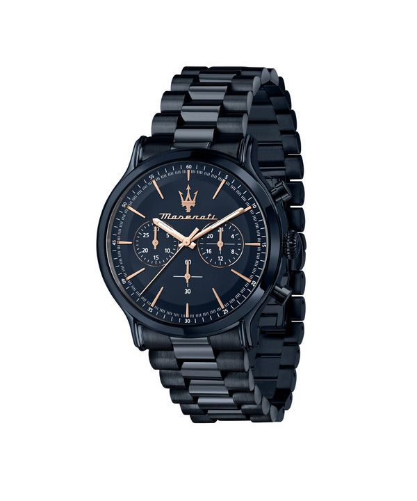 Maserati Successo Lifestyle Blue Edition Chronograph Stainless Steel Blue Dial Quartz R8873618032 100M Men's Watch