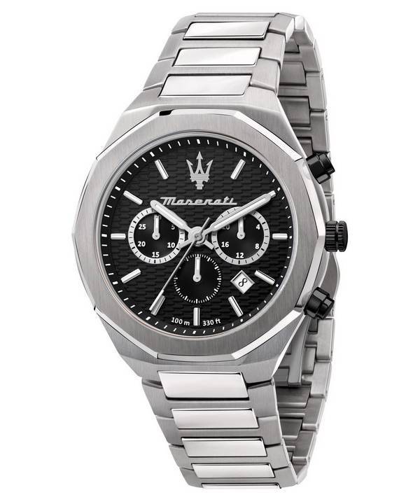 Maserati Stile Chronograph Black Dial Quartz R8873642004 100M Mens Watch