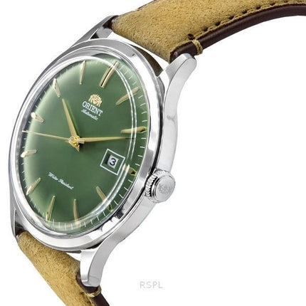 Orient Bambino Version 4 Leather Strap Green Dial Automatic RA-AC0P01E10B Men's Watch