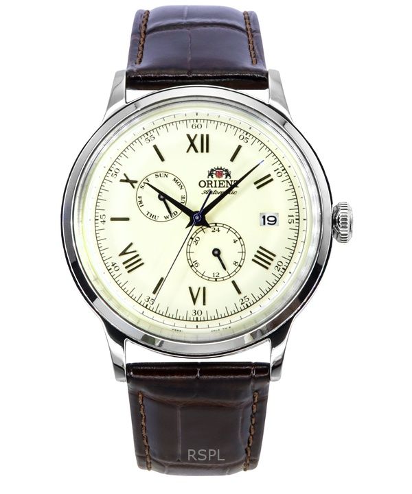 Orient Classic Bambino Version 8 Leather Strap Beige Dial Automatic RA-AK0702Y Men's Watch