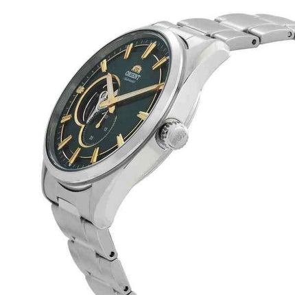 Orient Contemporary Stainless Steel Open Heart Green Dial Automatic RA-AR0008E10B Mens Watch