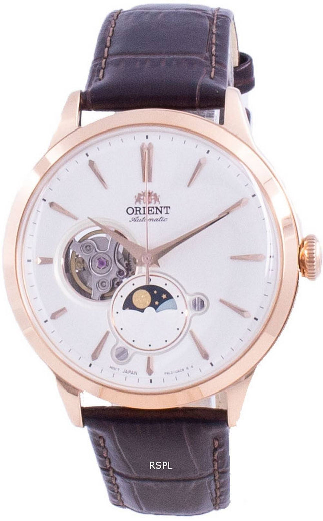 Orient Sun & Moon Phase Open Heart Dial Automatic RA-AS0102S10B RA-AS0102S30B Men's Watch