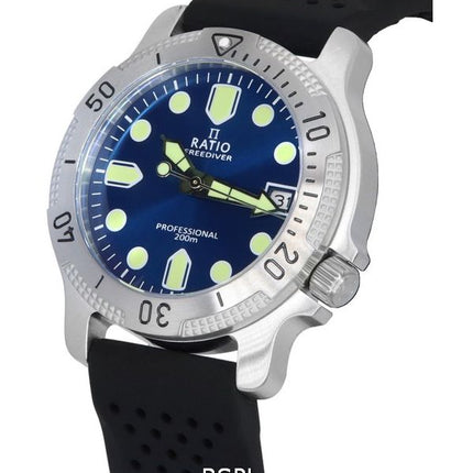 Ratio FreeDiver Professional Sapphire Blue Sunray Dial Quartz RTF023 200M Men's Watch