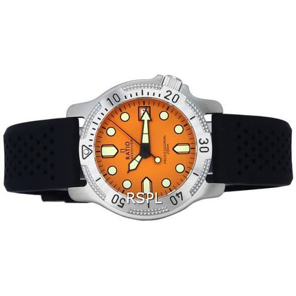 Ratio FreeDiver Professional Sapphire Orange Dial Quartz RTF025 200M Men's Watch