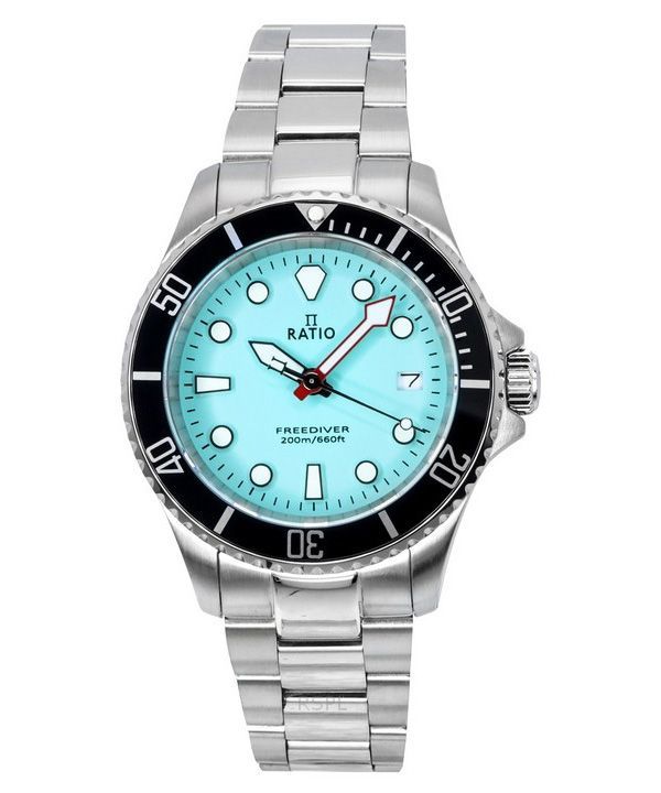 Ratio FreeDiver Sapphire Stainless Steel Ice Blue Dial Quartz RTF032 200M Men's Watch