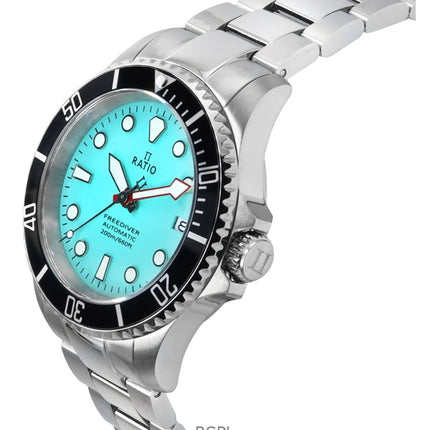 Ratio FreeDiver Sapphire Stainless Steel Ice Blue Dial Automatic RTF042 200M Men's Watch