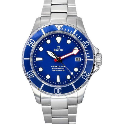 Ratio FreeDiver Sapphire Stainless Steel Blue Dial Automatic RTF043 200M Mens Watch