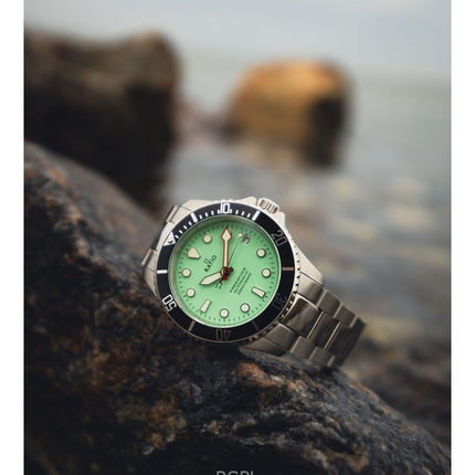 Ratio FreeDiver Sapphire Stainless Steel Green Dial Automatic RTF049 200M Mens Watch