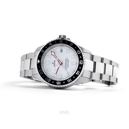 Ratio FreeDiver GMT Series Sapphire Stainless Steel White Dial Automatic RTF057 200M Men's Watch