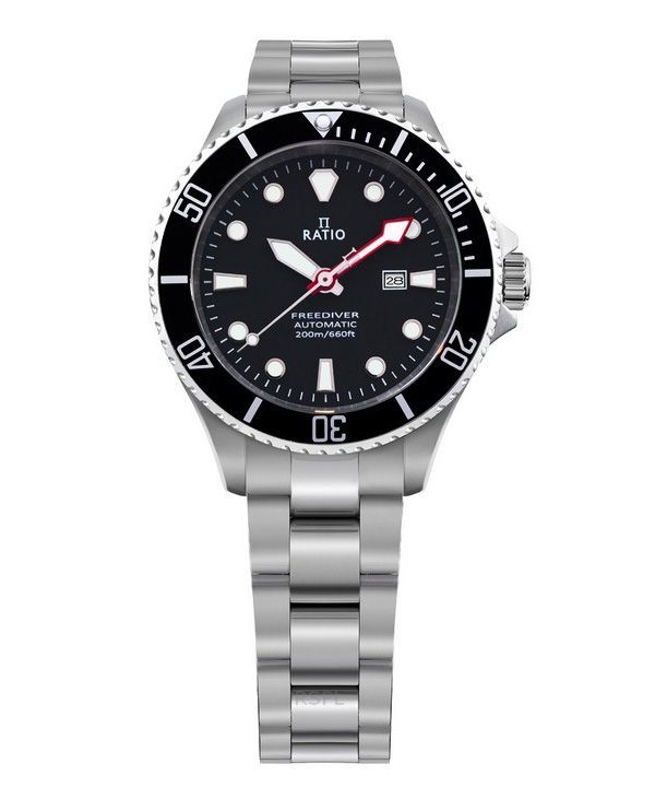 Ratio FreeDiver Sapphire Stainless Steel Black Dial Automatic RTFL831 200M Women's Watch