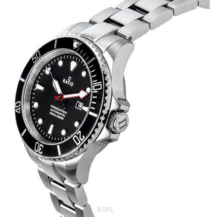 Ratio FreeDiver Sapphire Stainless Steel Black Dial Automatic RTFL831 200M Women's Watch