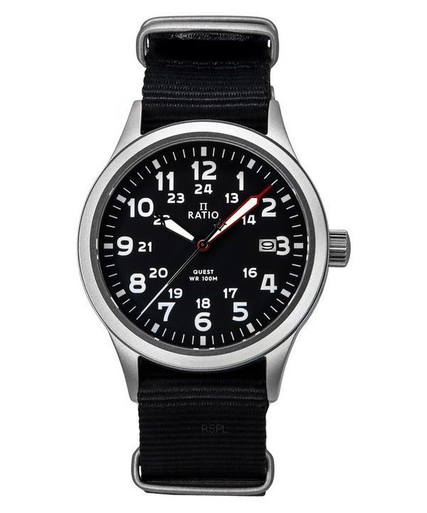 Ratio Quest Men's Field Watch Sapphire Nylon Strap Quartz RTQ017 100M Lewis And Clark Edition