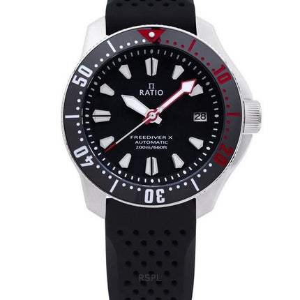 Ratio FreeDiver X Marine Black With Black Ceramic Inlay Automatic Diver RTX001 200M Men's Watch