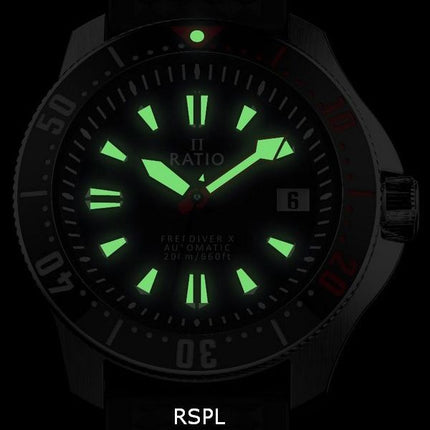 Ratio FreeDiver X Marine Black With Black Ceramic Inlay Automatic Diver RTX001 200M Men's Watch