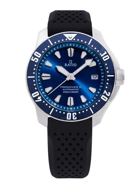 Ratio FreeDiver X Ocean Blue With Blue Ceramic Inlay Automatic RTX003 200M Men's Watch