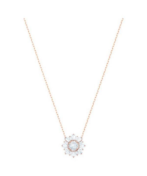 Swarovski Idyllia Rose Gold Tone Plated And Zirconia Pendant 5451376 For Women