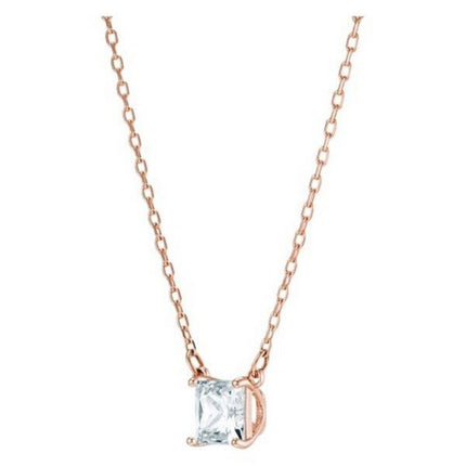 Swarovski Stilla Attract Clear Crystals And Rose Gold Tone Necklace 5510698 For Women