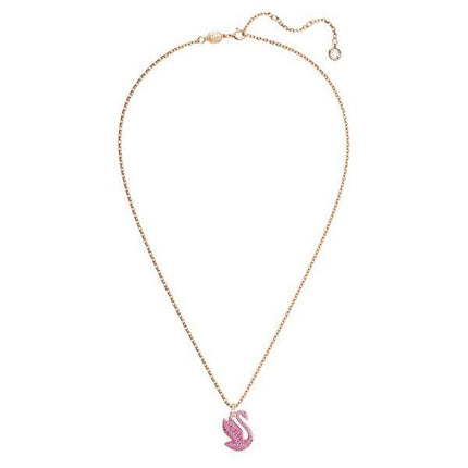 Swarovski Dazzling Swan Pink Crystals And Rose Gold Tone Plated Pendant 5647552 For Women