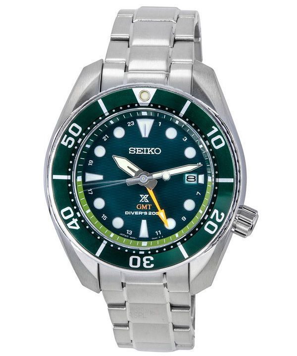 Seiko Prospex Sea Aqua Sumo GMT Green Dial Solar Diver's SFK003J1 200M Men's Watch