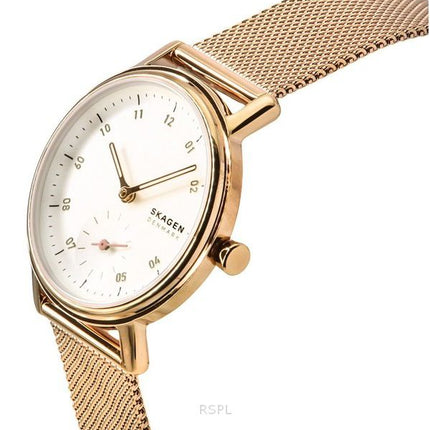 Skagen Kuppel Lille Rose Gold Stainless Steel White Dial Quartz SKW3099 Womens Watch