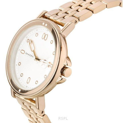 Skagen Signatur Lille Sport Rose Gold Tone Stainless Steel Silver Dial Quartz SKW3136 Women's Watch