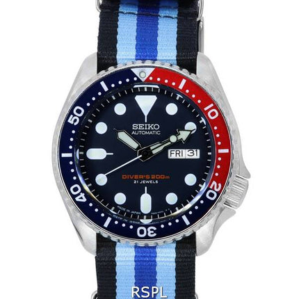 Seiko Blue Dial Automatic Diver's SKX009J1-var-NATO20 200M Men's Watch