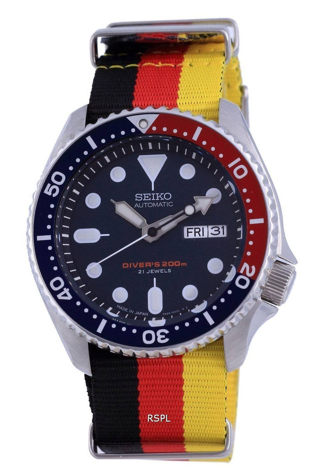 Seiko Automatic Divers Polyester Japan Made SKX009J1-var-NATO26 200M Mens Watch