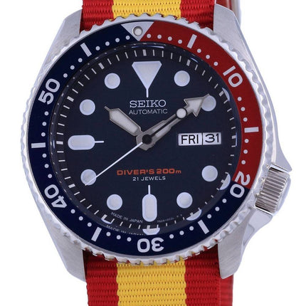 Seiko Automatic Divers Polyester Japan Made SKX009J1-var-NATO29 200M Mens Watch