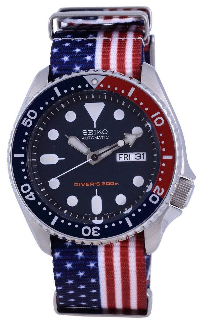 Seiko Automatic Divers Polyester SKX009K1-var-NATO27 200M Mens Watch