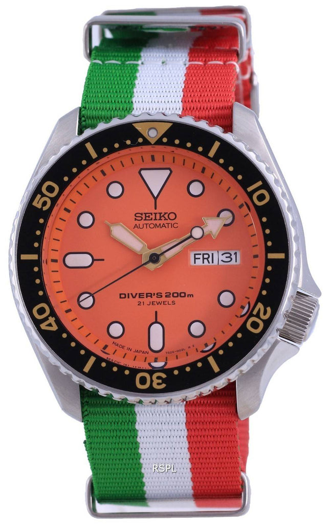 Seiko Automatic Divers Japan Made Polyester SKX011J1-var-NATO23 200M Mens Watch