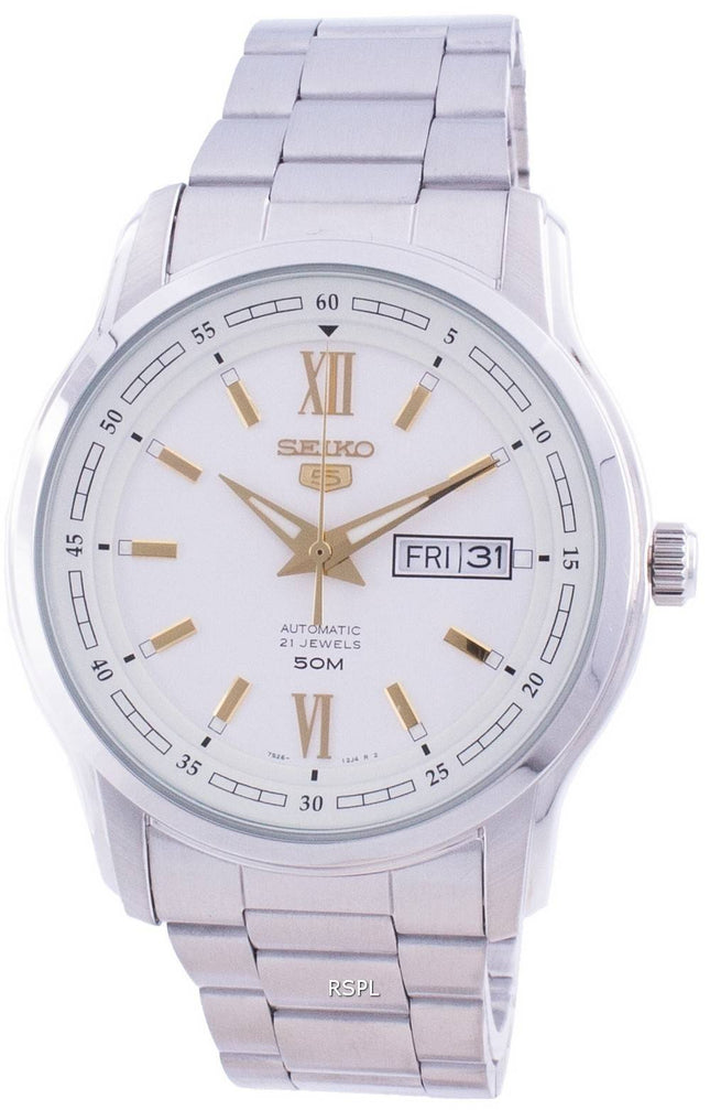 Seiko 5 Automatic White Dial SNKP15 SNKP15K1 SNKP15K Men's Watch