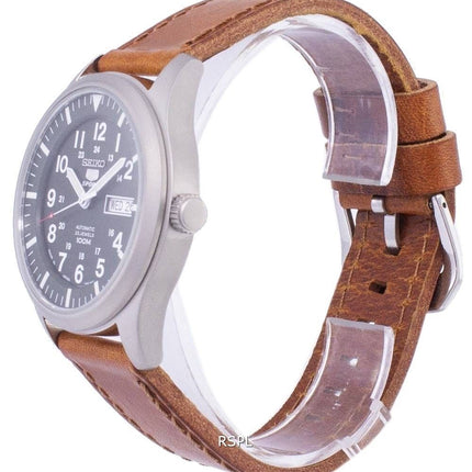 Seiko 5 Sports Automatic Japan Made Brown Leather SNZG09J1-VAR-LS9 100M Men's Watch